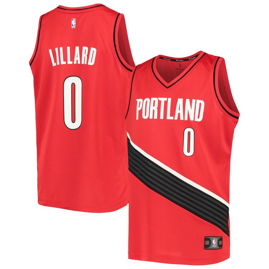 Damian Lillard Portland Trail Blazers Fanatics Branded Youth Fast Break Replica Player Jersey - Statement Edition - Red