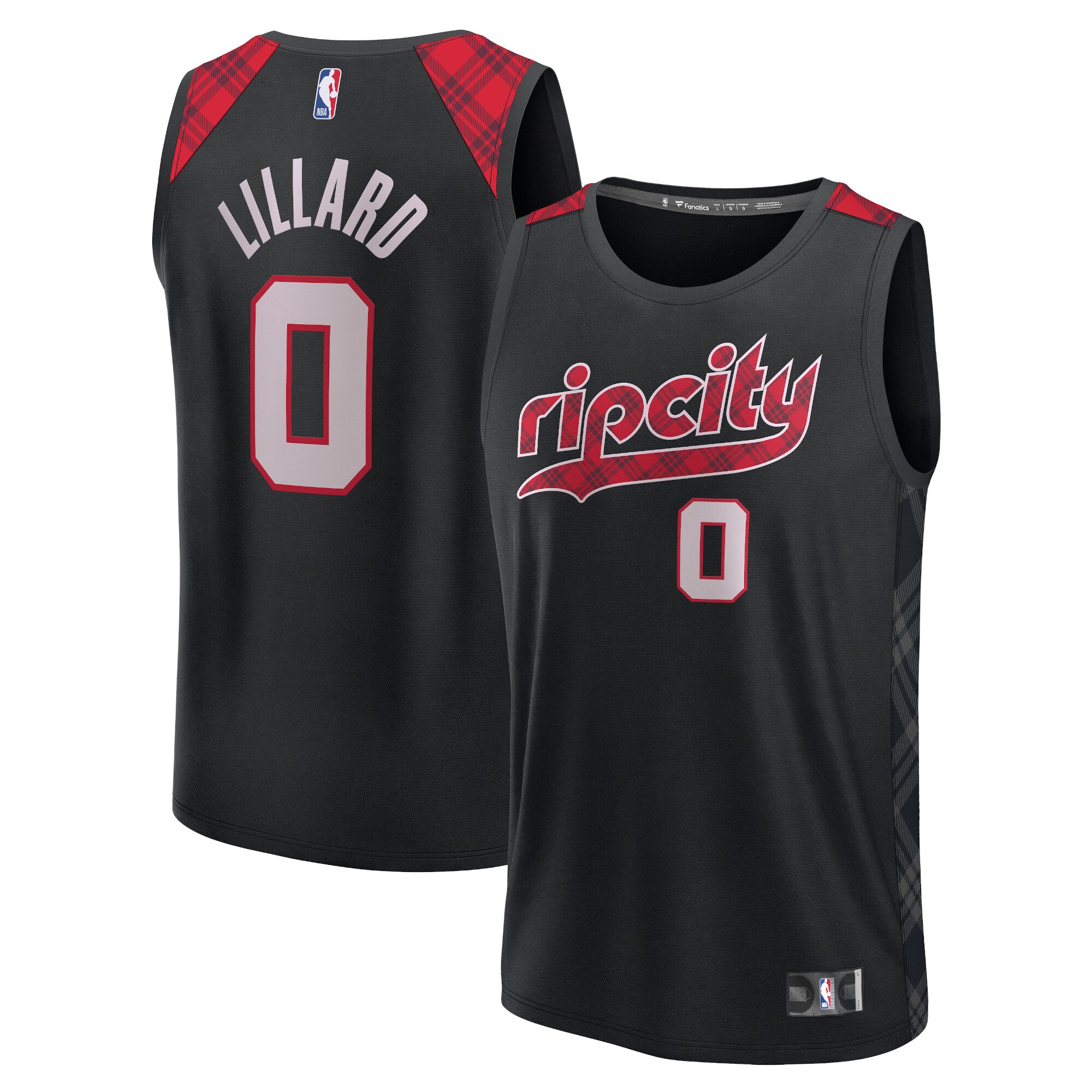 Damian Lillard Portland Trail Blazers Fanatics Fast Break Jersey - Black - City Edition