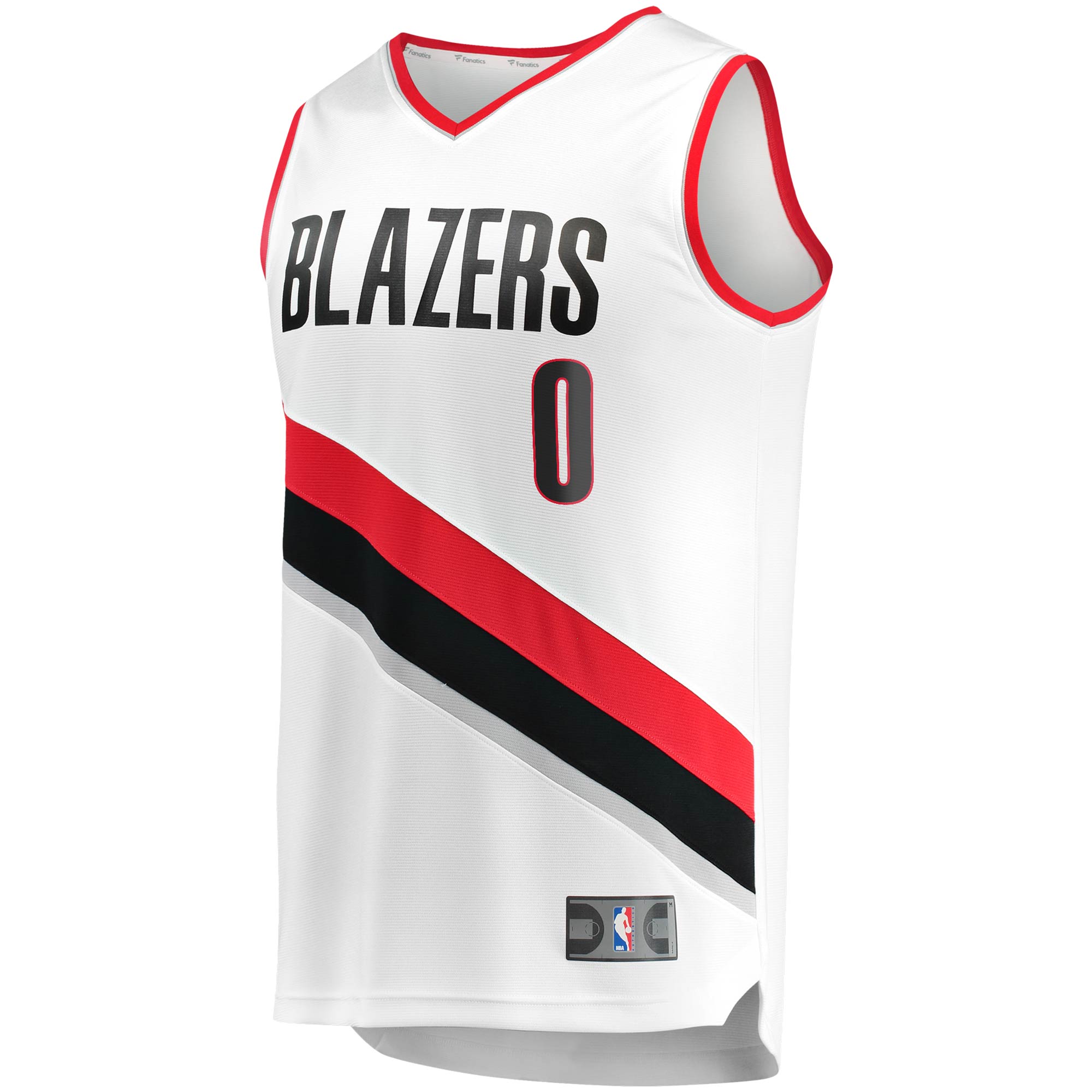 Alternative view of Damian Lillard Portland Trail Blazers Fanatics Fast Break Replica Jersey - Association Edition - White