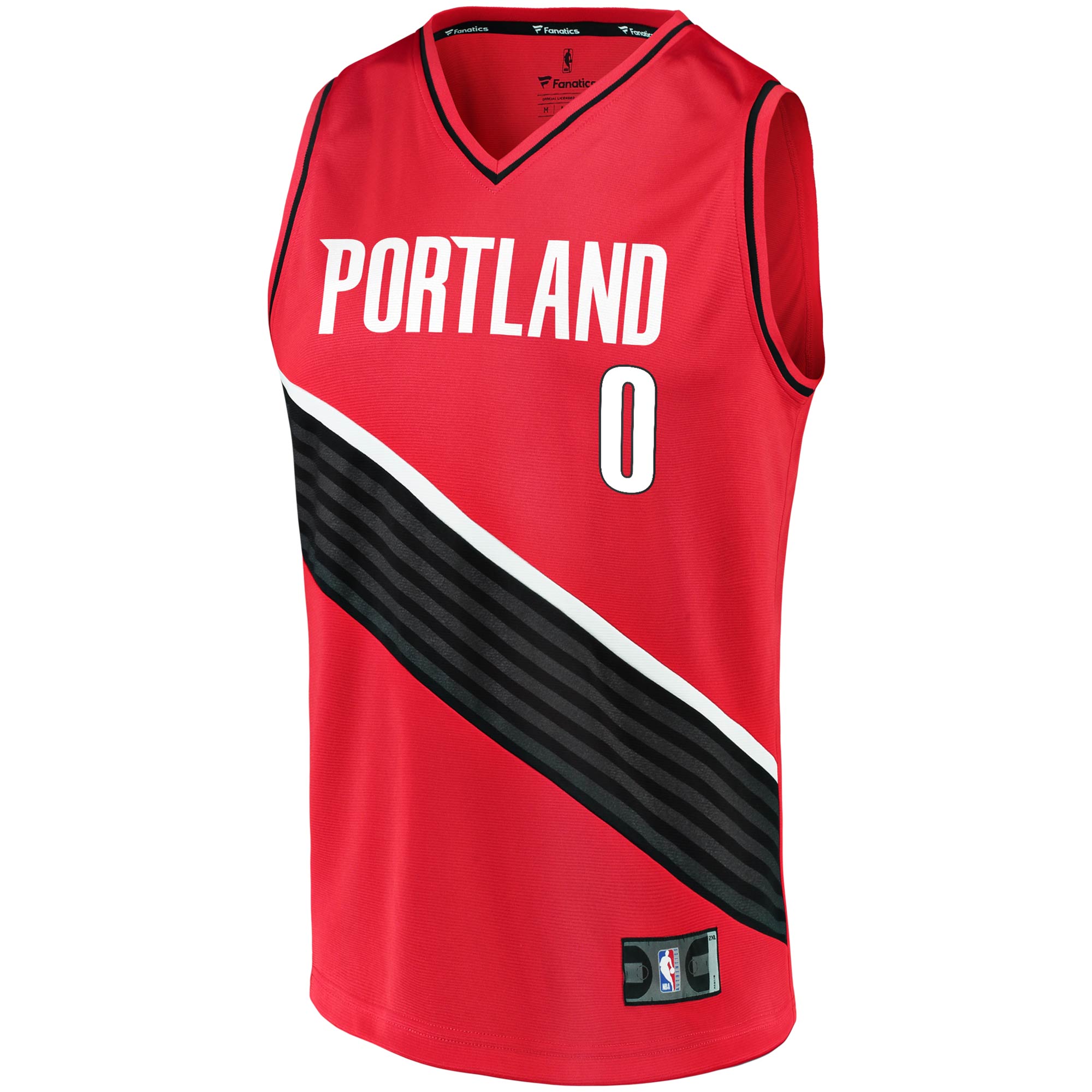 Alternative view of Damian Lillard Portland Trail Blazers Fanatics Fast Break Replica Jersey - Statement Edition - Red