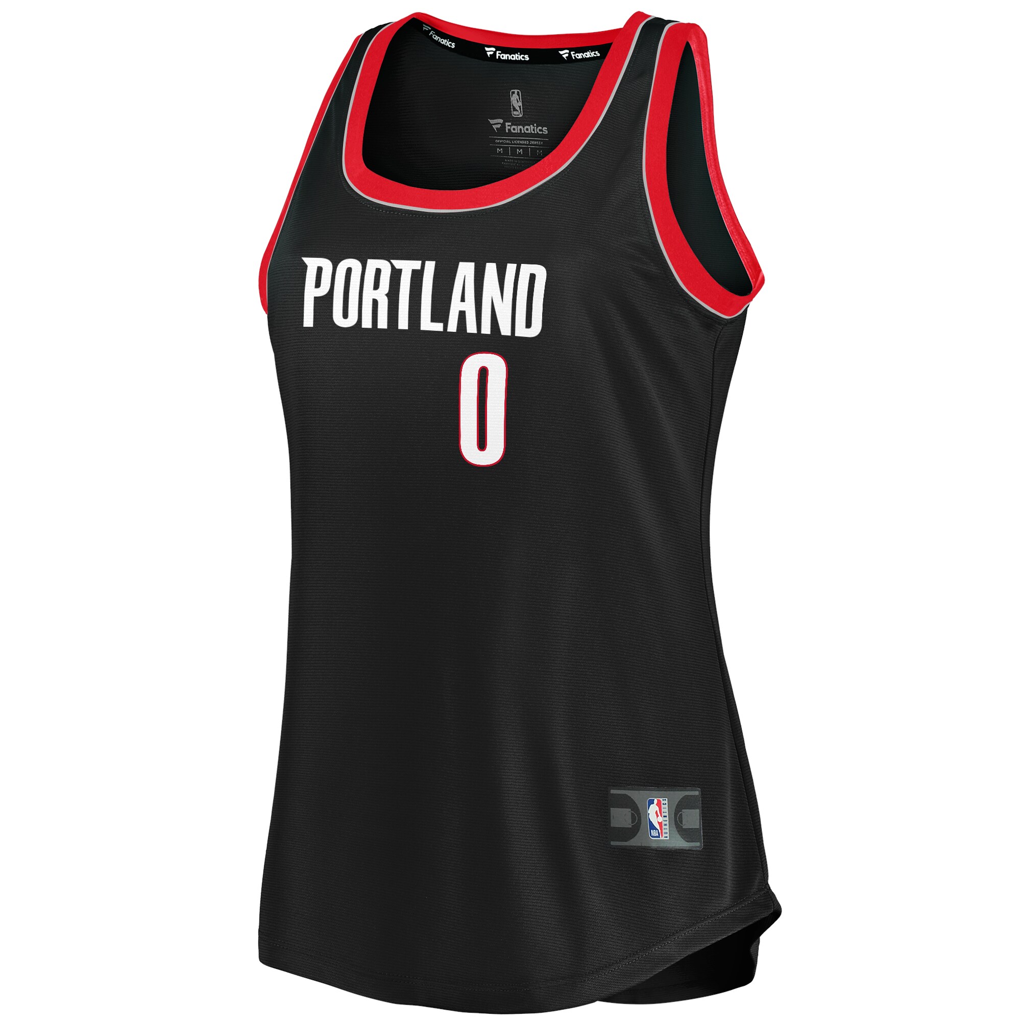 Alternative view of Damian Lillard Portland Trail Blazers Fanatics Women’s Fast Break Tank Jersey – Icon Edition – Black