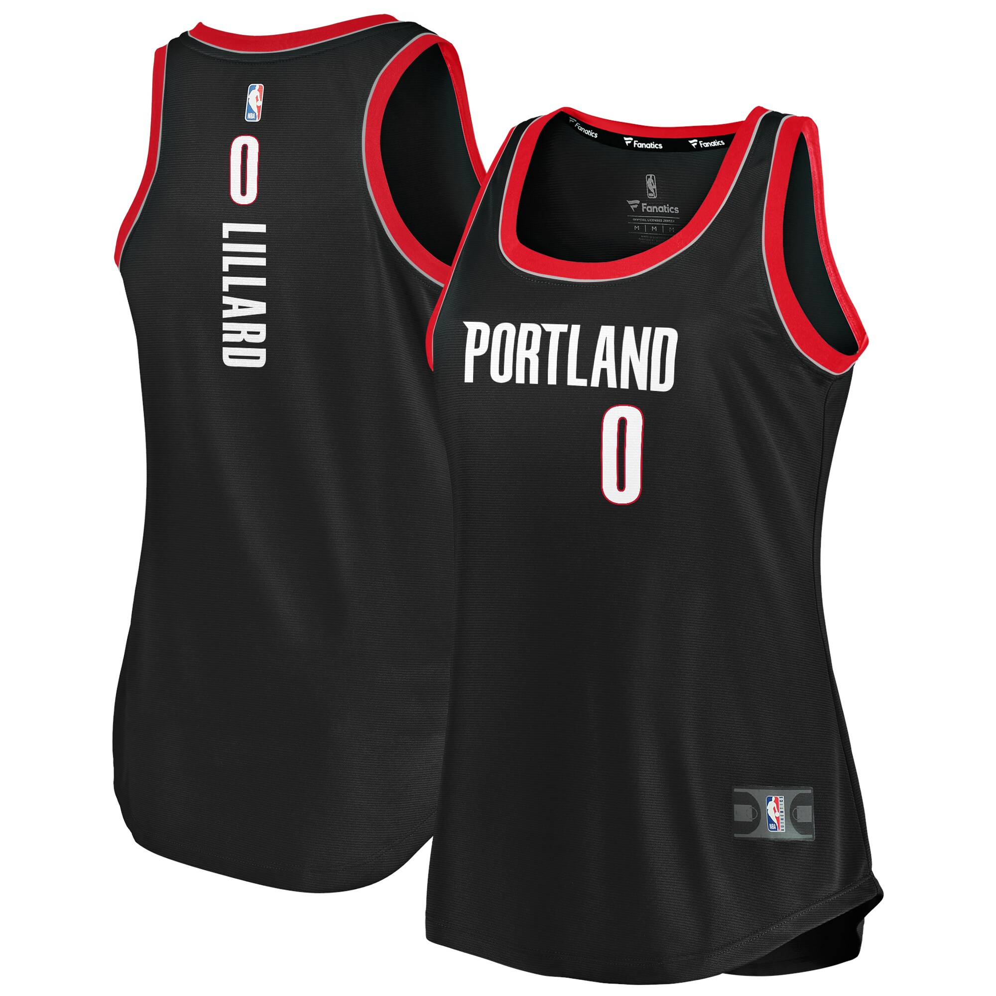 Damian Lillard Portland Trail Blazers Fanatics Women’s Fast Break Tank Jersey – Icon Edition – Black