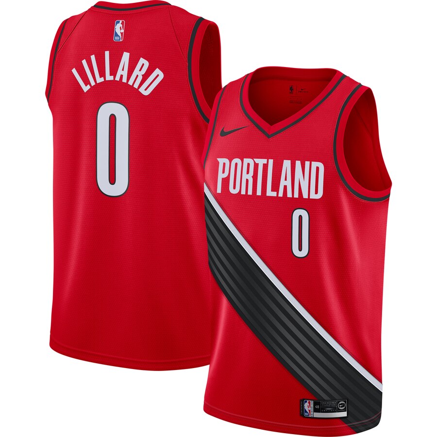 Damian Lillard Portland Trail Blazers Finished Swingman Jersey Red - Statement Edition