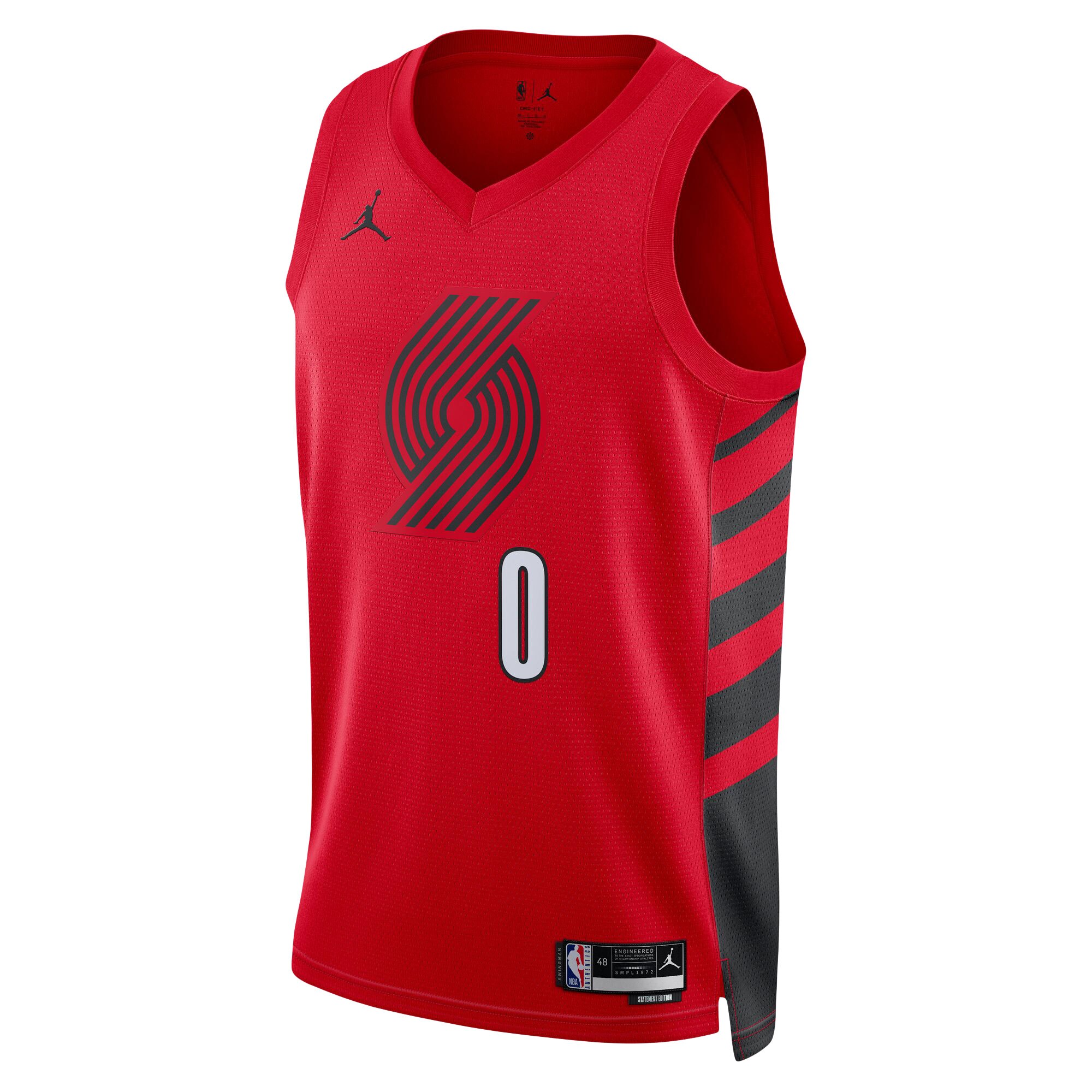 Alternative view of Damian Lillard Portland Trail Blazers Jordan Brand Unisex Swingman Jersey – Statement Edition – Red