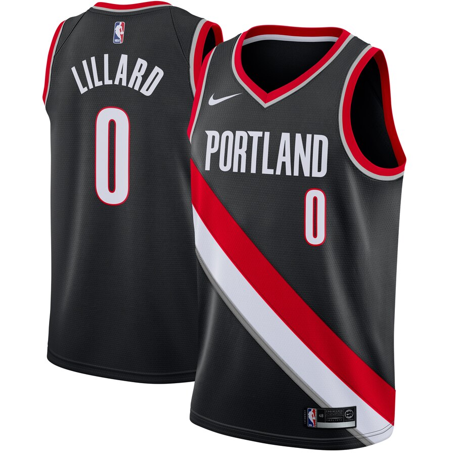 Damian Lillard Portland Trail Blazers Swingman Jersey Black - Icon Edition