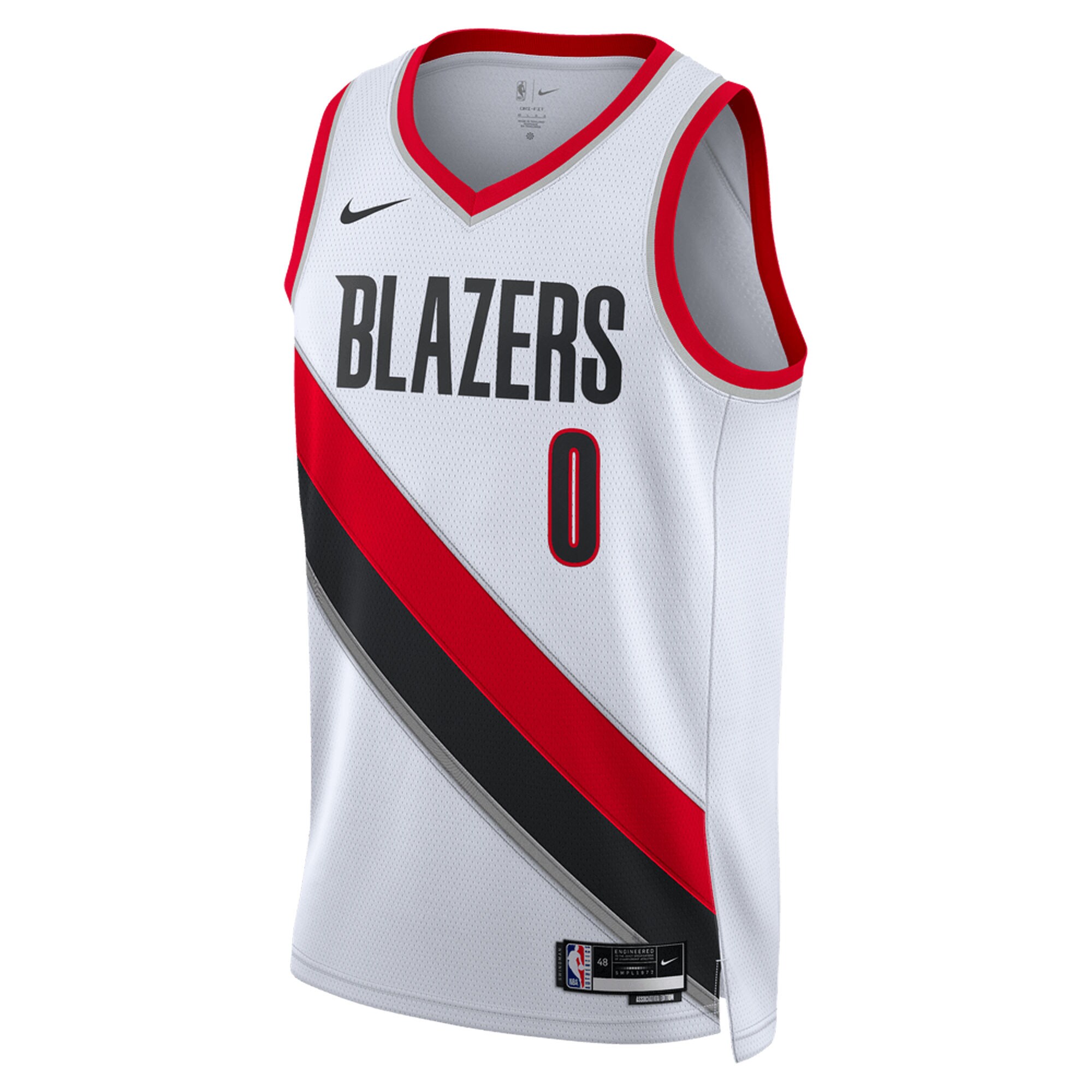 Alternative view of Damian Lillard Portland Trail Blazers Unisex Swingman Jersey – Association Edition – White
