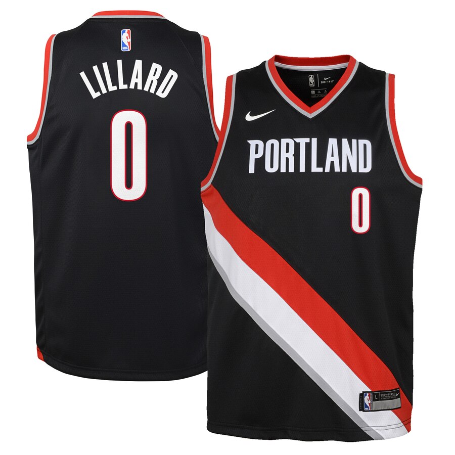 Damian Lillard Portland Trail Blazers Youth Swingman Jersey Black - Icon Edition