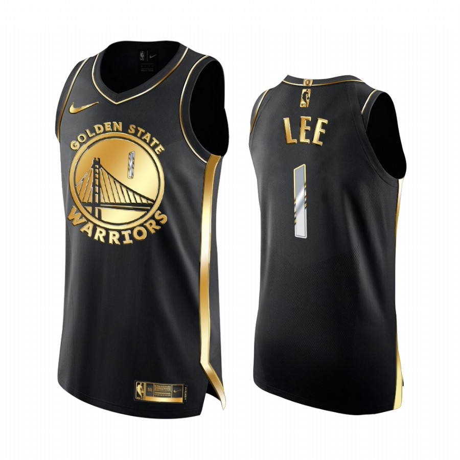 Damion Lee Golden State Warriors 2020-21 Black Golden Edition Jersey 6x Champs