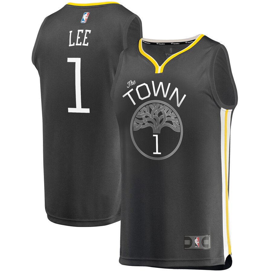 Damion Lee Golden State Warriors Fanatics Branded Fast Break Replica Player Team Jersey – Statement Edition – Black