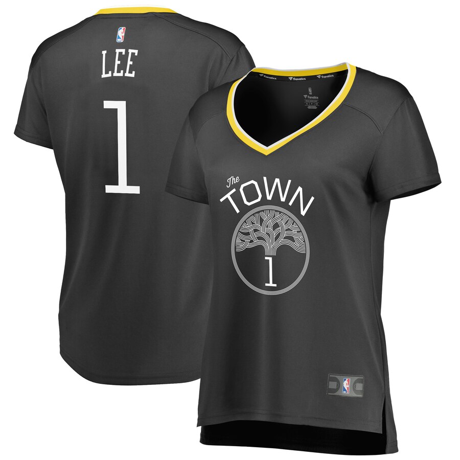 Damion Lee Golden State Warriors Fanatics Branded Women's Fast Break Replica Player Jersey - Statement Edition - Black