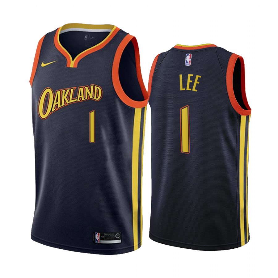 Damion Lee Golden State Warriors Navy City Edition Oakland 2020-21 Jersey