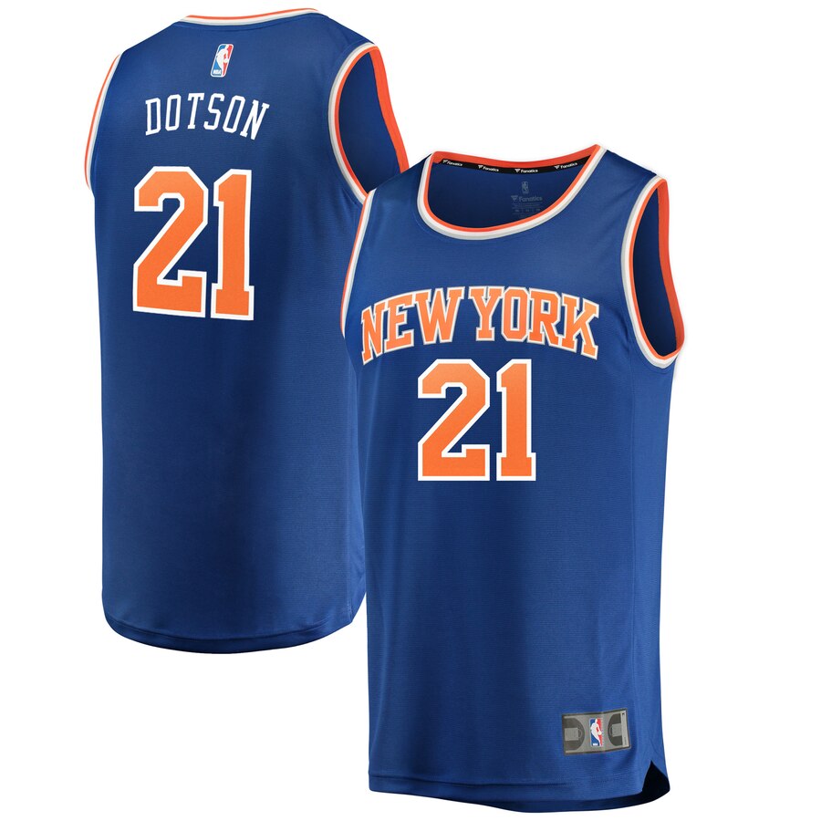 Damyean Dotson New York Knicks Fanatics Branded Fast Break Road Replica Player Jersey Royal - Icon Edition