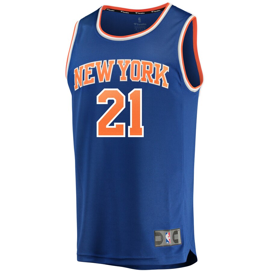Alternative view of Damyean Dotson New York Knicks Fanatics Branded Fast Break Road Replica Player Jersey Royal - Icon Edition