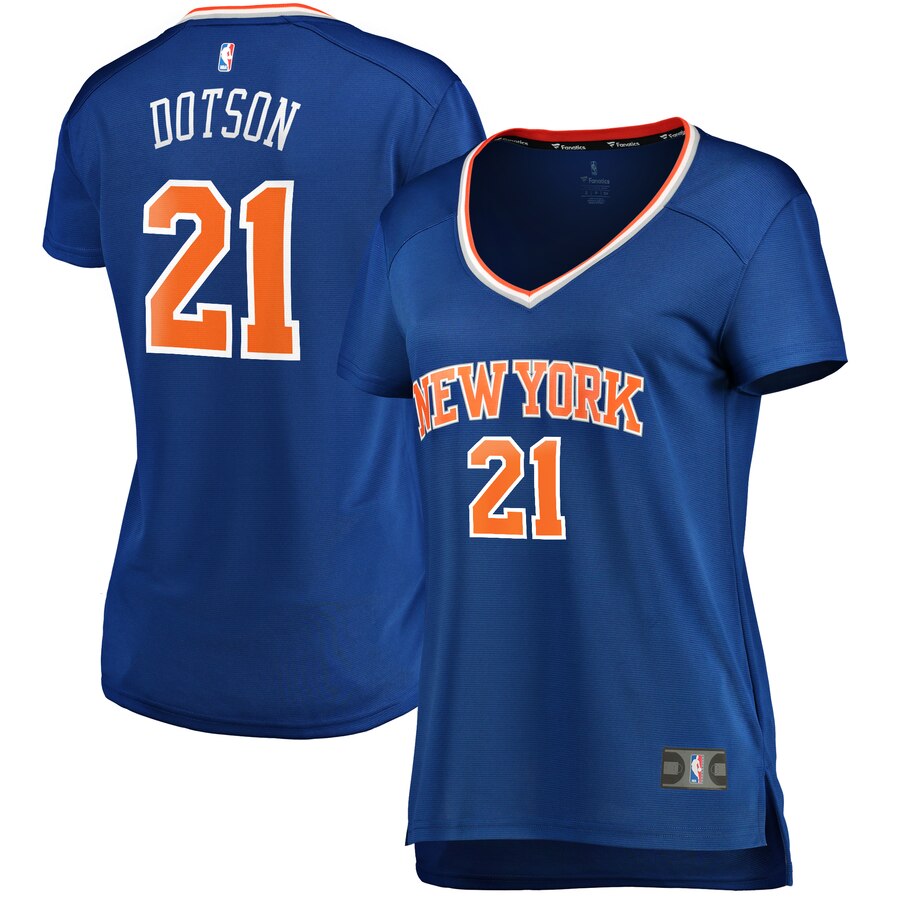 Damyean Dotson New York Knicks Fanatics Branded Women's Fast Break Player Replica Jersey - Icon Edition - Blue