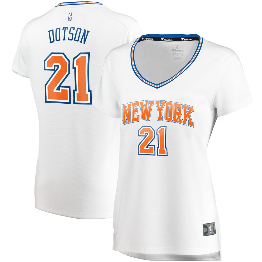 Damyean Dotson New York Knicks Fanatics Branded Women's Fast Break Player Replica Jersey - Statement Edition - White