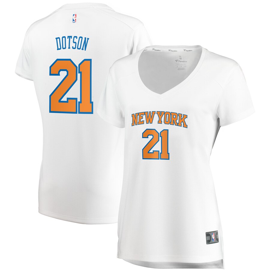 Damyean Dotson New York Knicks Fanatics Branded Women's Fast Break Replica Jersey White - Association Edition