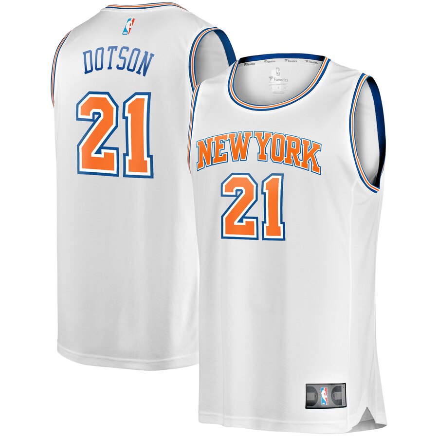 Damyean Dotson New York Knicks Fanatics Branded Youth Fast Break Replica Player Jersey - Statement Edition - White