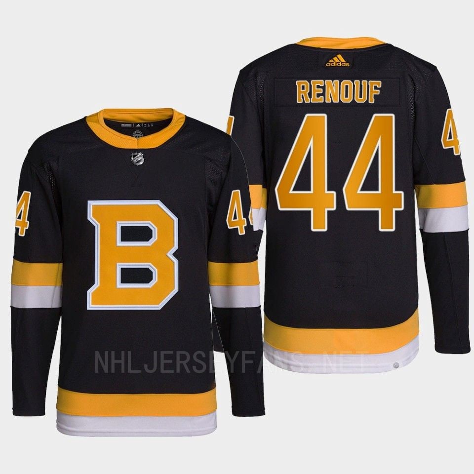 Dan Renouf 44 Boston Bruins Black Jersey Pro Alternate - JS387 