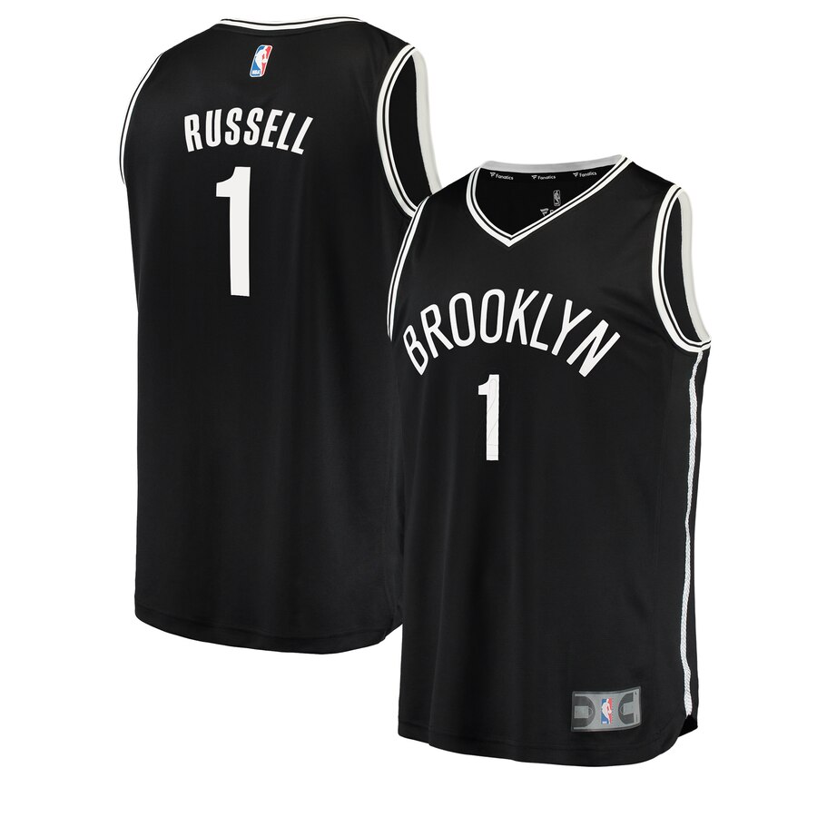 D'angelo Russell Brooklyn Nets Fanatics Branded Fast Break Replica Jersey Black - Icon Edition