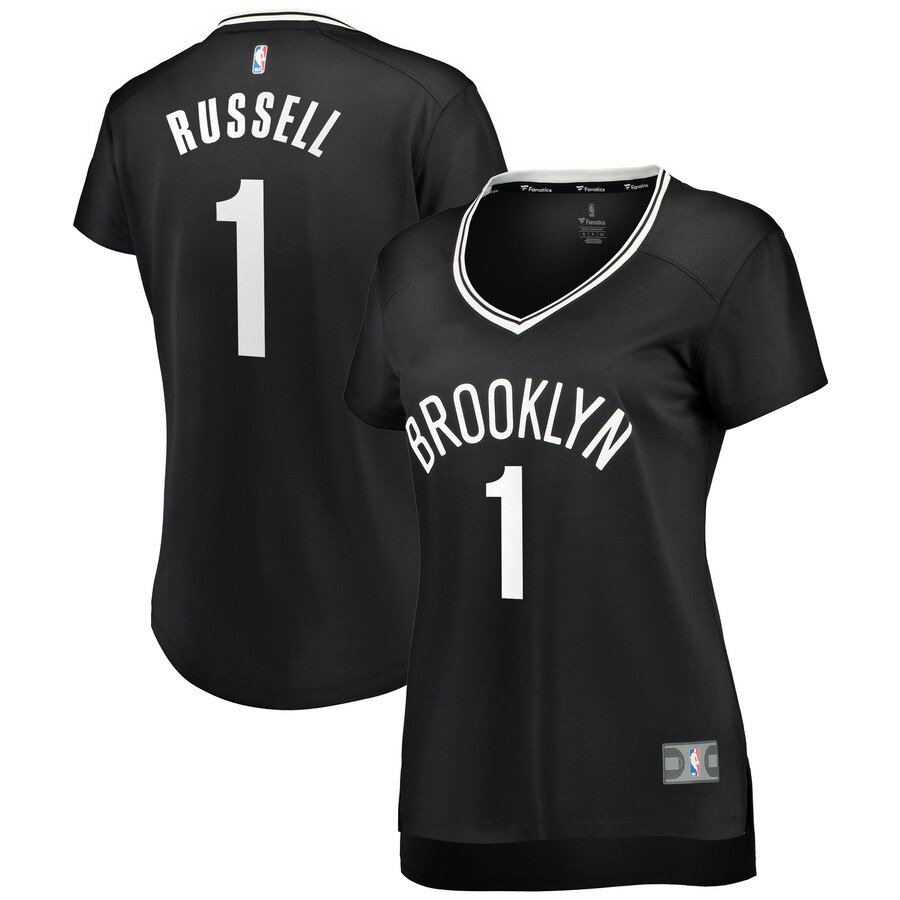 D'angelo Russell Brooklyn Nets Fanatics Branded Women's Fast Break Replica Jersey Black - Icon Edition