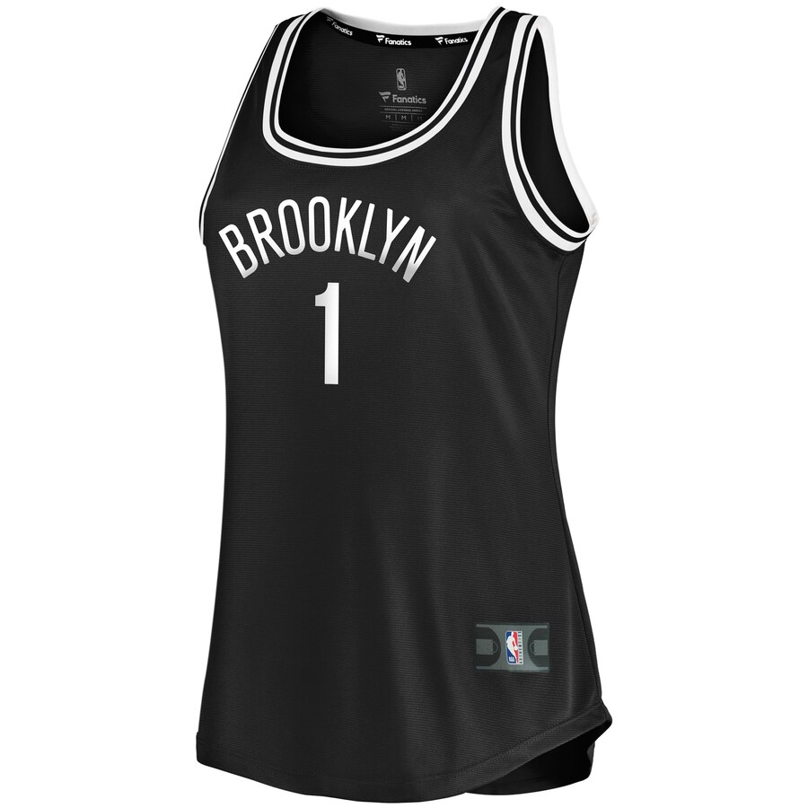 Alternative view of D'angelo Russell Brooklyn Nets Fanatics Branded Women's Fast Break Tank Jersey - Icon Edition - Black