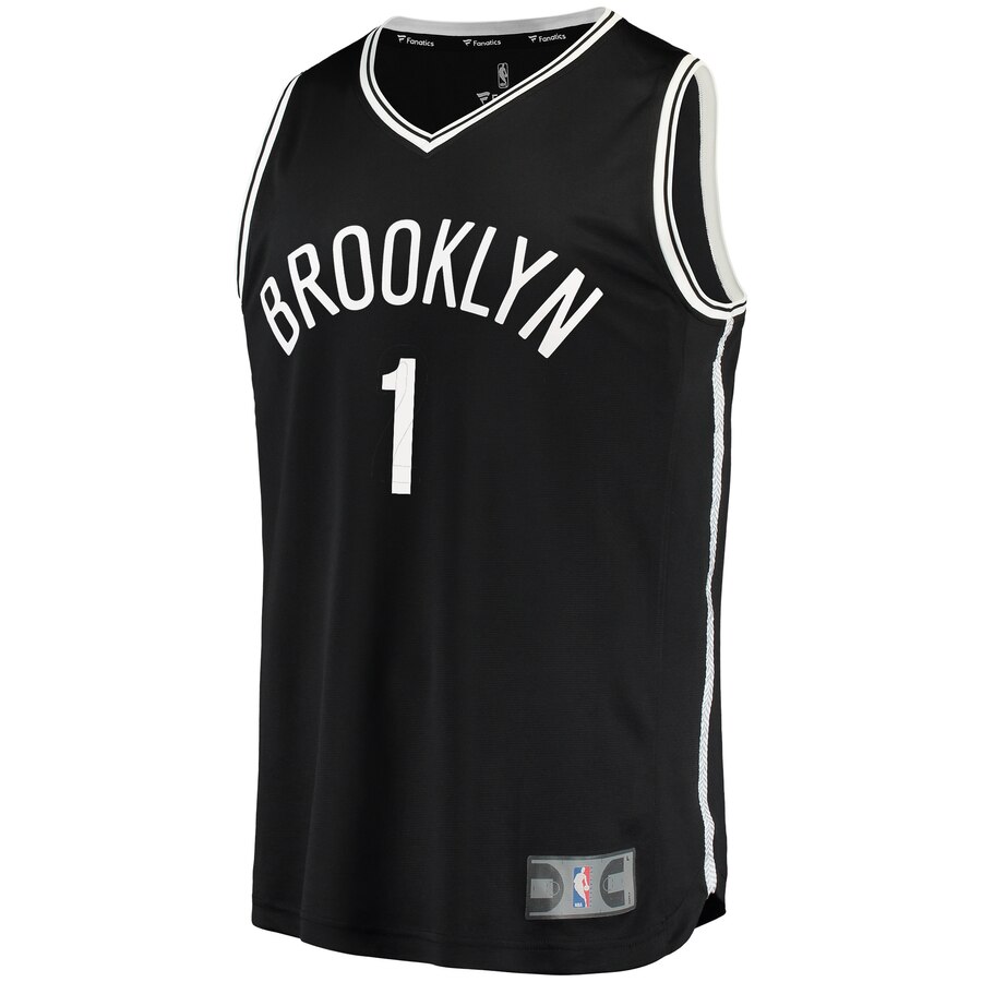 Alternative view of D'angelo Russell Brooklyn Nets Fanatics Branded Youth Fast Break Replica Jersey Black - Icon Edition