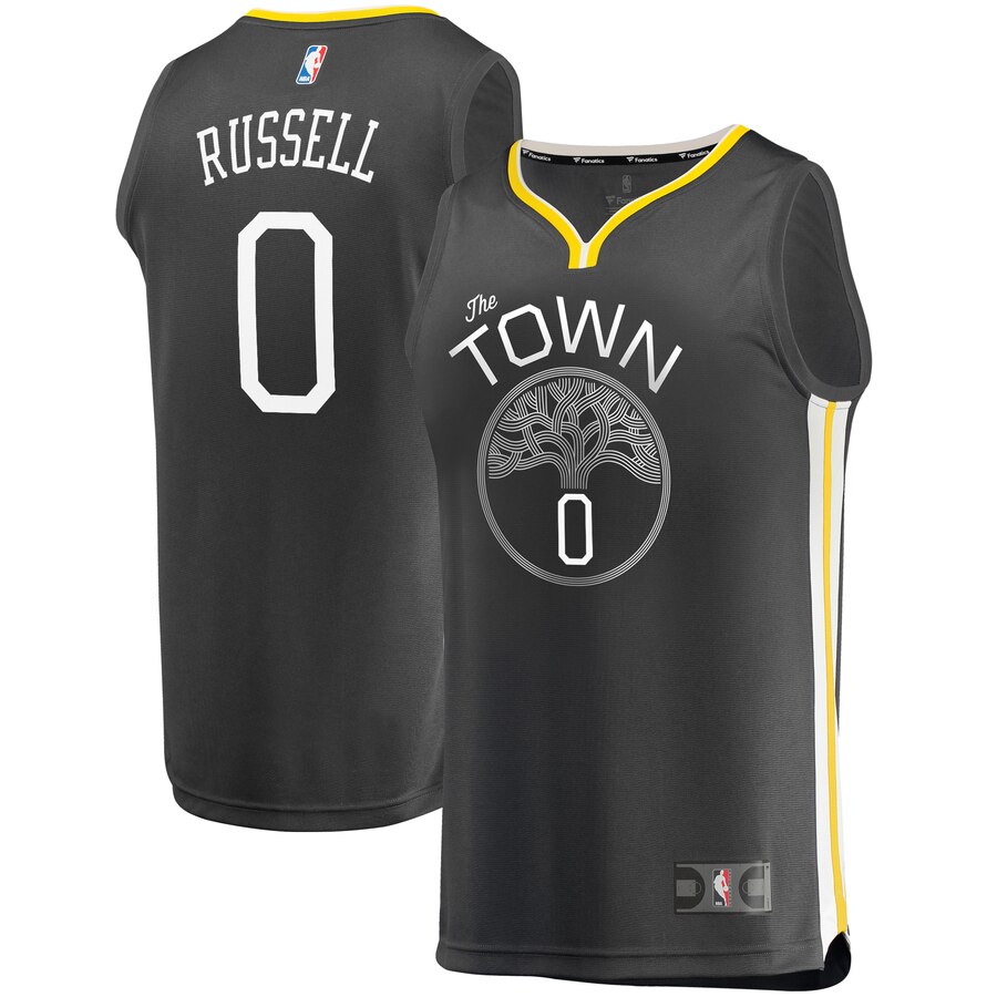D’angelo Russell Golden State Warriors Fanatics Branded Fast Break Replica Player Team Jersey – Statement Edition – Black