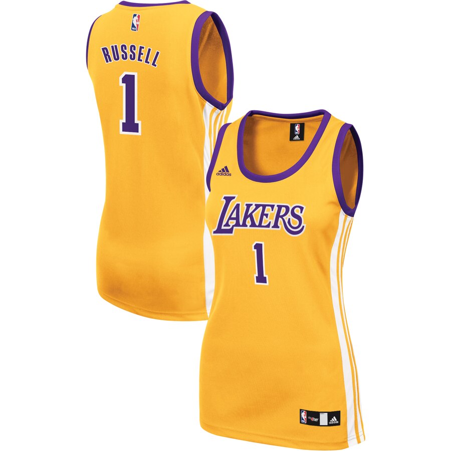 D'angelo Russell Los Angeles Lakers Adidas Women's Home Replica Jersey - Gold
