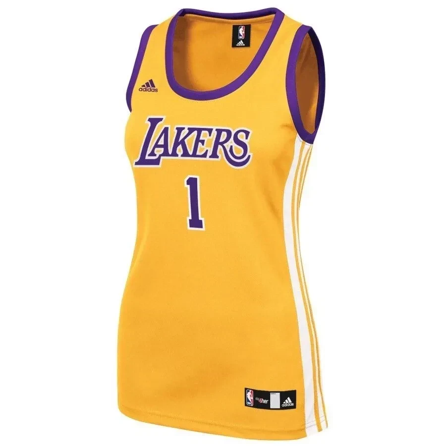 Alternative view of D'angelo Russell Los Angeles Lakers Women's Home Jersey - Gold - JS765 