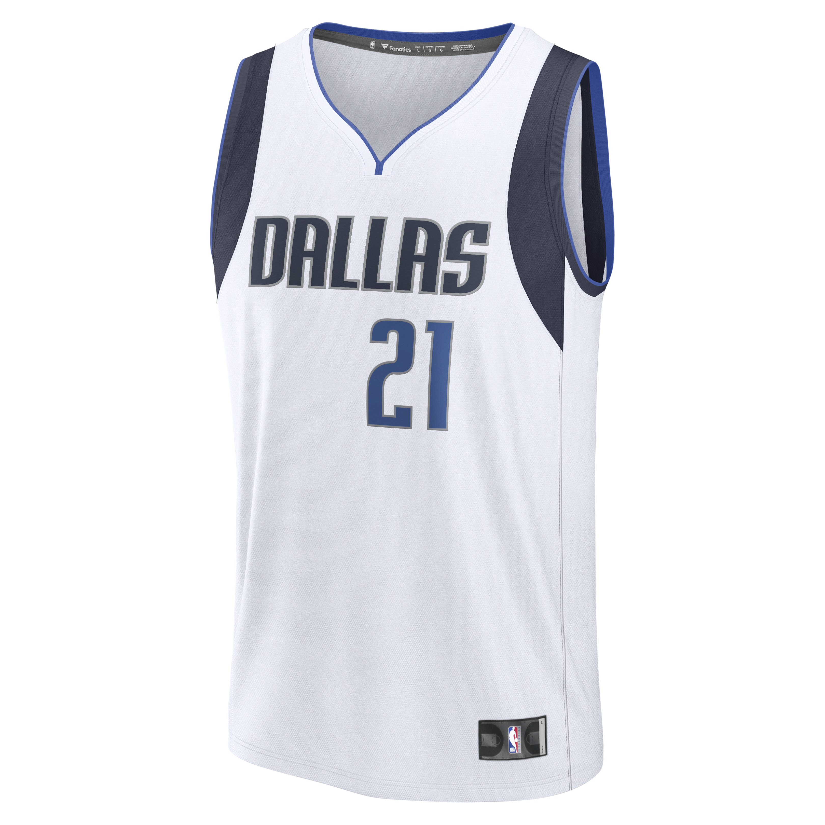 Alternative view of Daniel Gafford Dallas Mavericks Fanatics Youth Fast Break Player Jersey - Association Edition - White