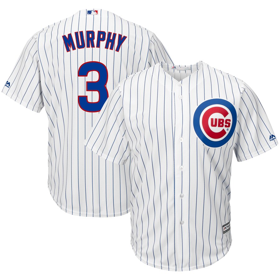 Daniel Murphy Chicago Cubs Majestic Home Official Cool Base Player Jersey - White Royal