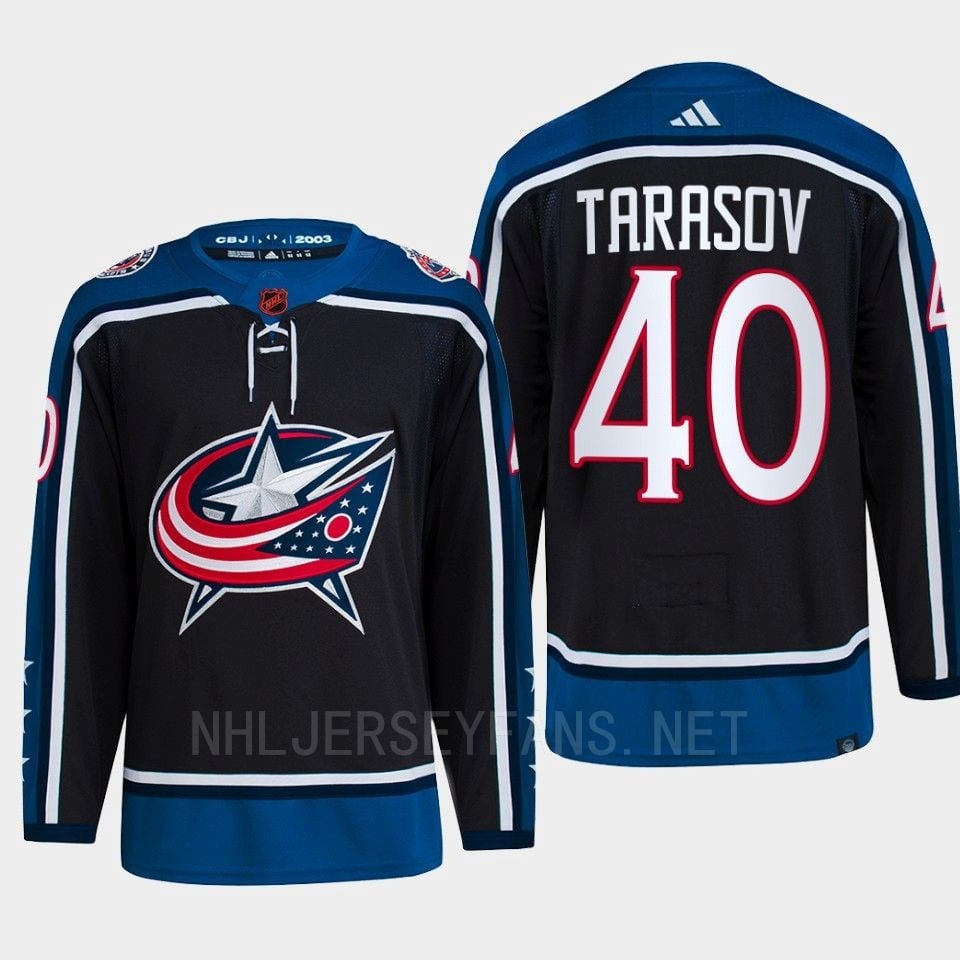 Daniil Tarasov 40 Reverse Retro 2.0 2022 Columbus Blue Jackets Navy Jersey Primegreen - JS323 