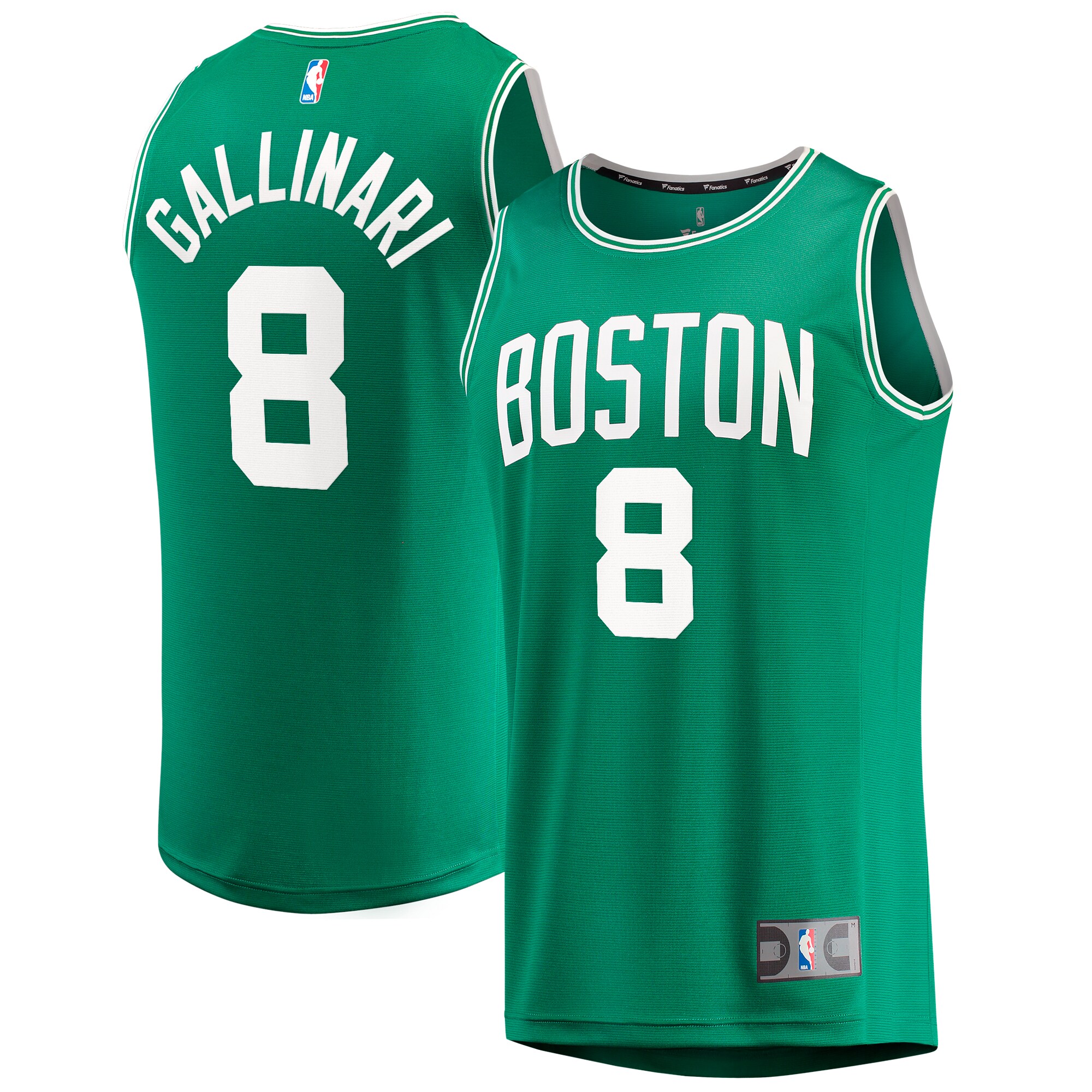 Alternative view of Danilo Gallinari Boston Celtics Fanatics Branded Fast Break Replica Jersey - Icon Edition - Kelly Green