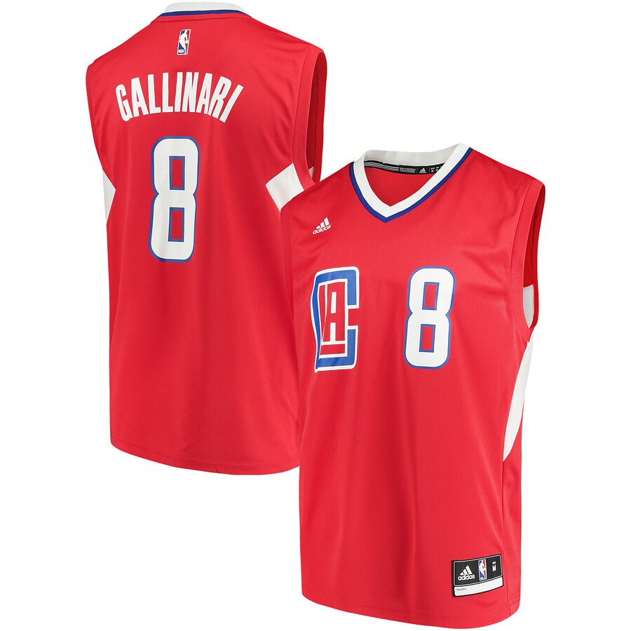 Danilo Gallinari La Clippers Adidas Road Replica Jersey - Red