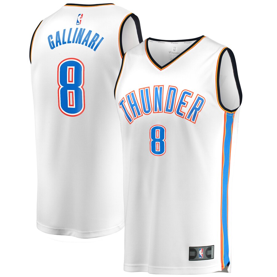 Danilo Gallinari Oklahoma City Thunder Fanatics Branded Fast Break Player Jersey – Association Edition – White