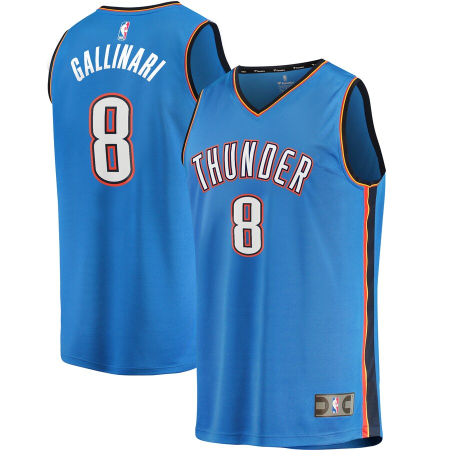 Danilo Gallinari Oklahoma City Thunder Fanatics Branded Fast Break Player Jersey – Icon Edition – Blue