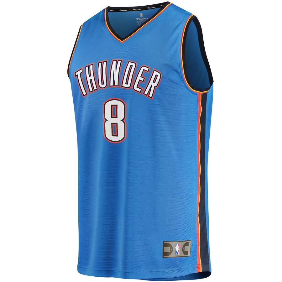 Alternative view of Danilo Gallinari Oklahoma City Thunder Fanatics Branded Fast Break Player Jersey – Icon Edition – Blue
