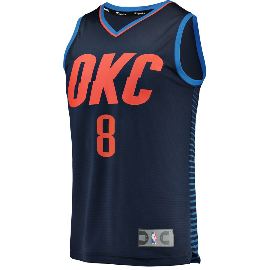 Alternative view of Danilo Gallinari Oklahoma City Thunder Fanatics Branded Fast Break Player Jersey – Statement Edition – Navy