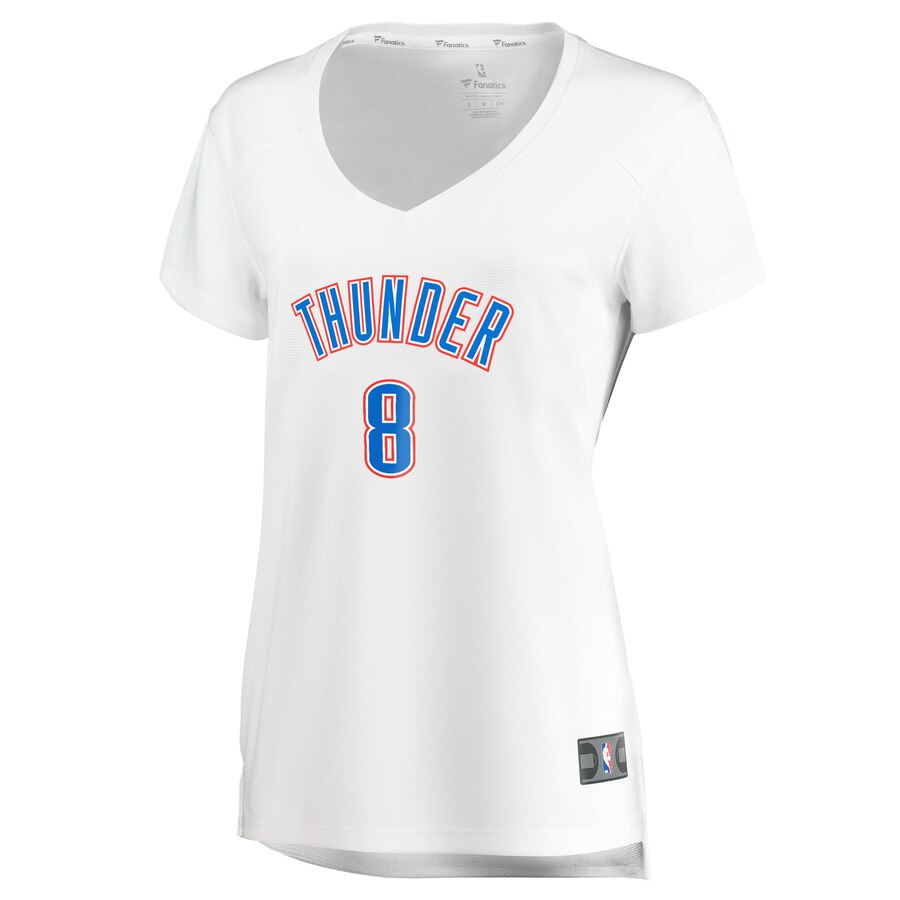 Alternative view of Danilo Gallinari Oklahoma City Thunder Fanatics Branded Women's Fast Break Player Jersey - Association Edition - White