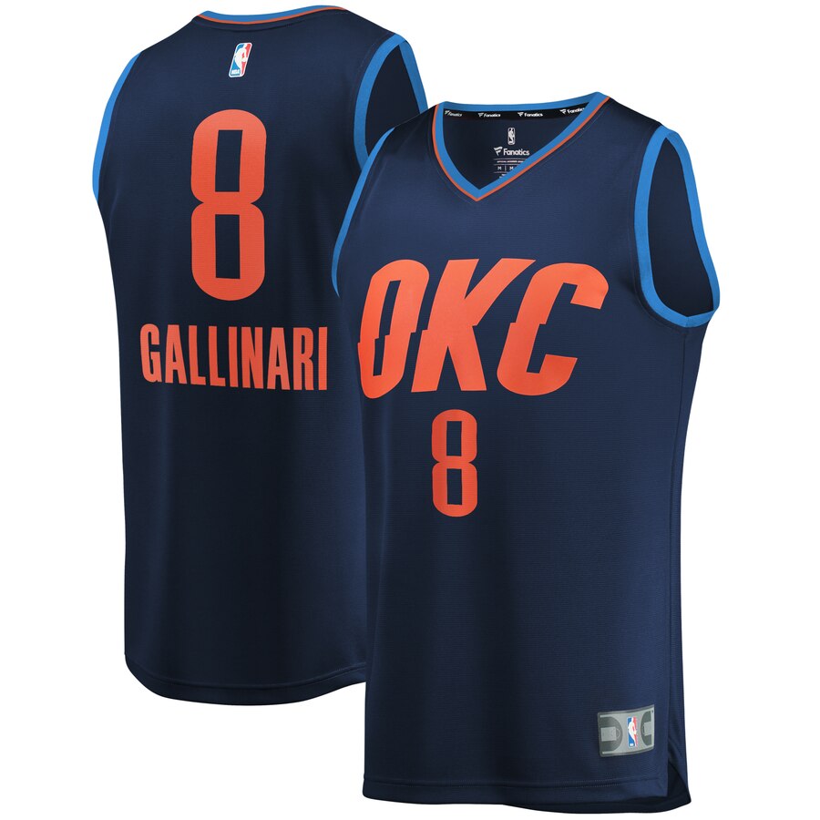 Danilo Gallinari Oklahoma City Thunder Fanatics Branded Youth Fast Break Player Jersey - Statement Edition - Navy