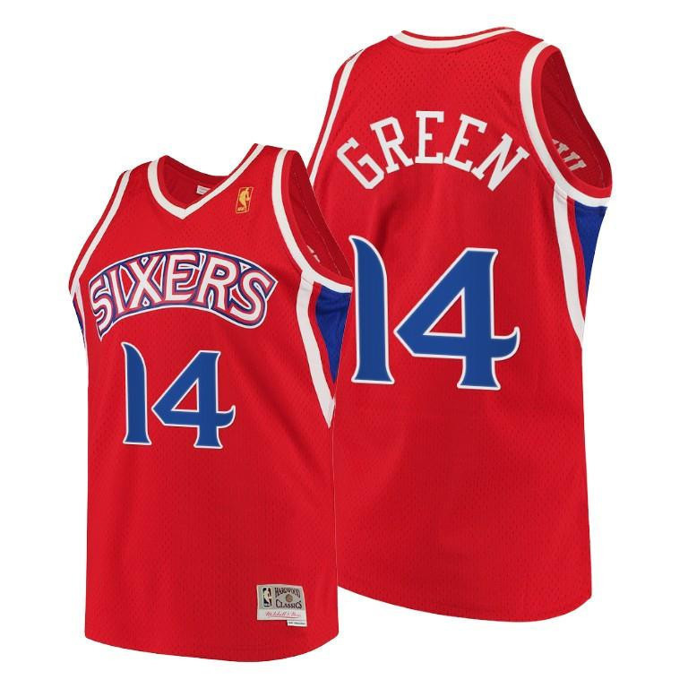 Danny Green Philadelphia 76ers Red Throwback 90s Jersey HWC Swingman - Men Jersey - JS947 