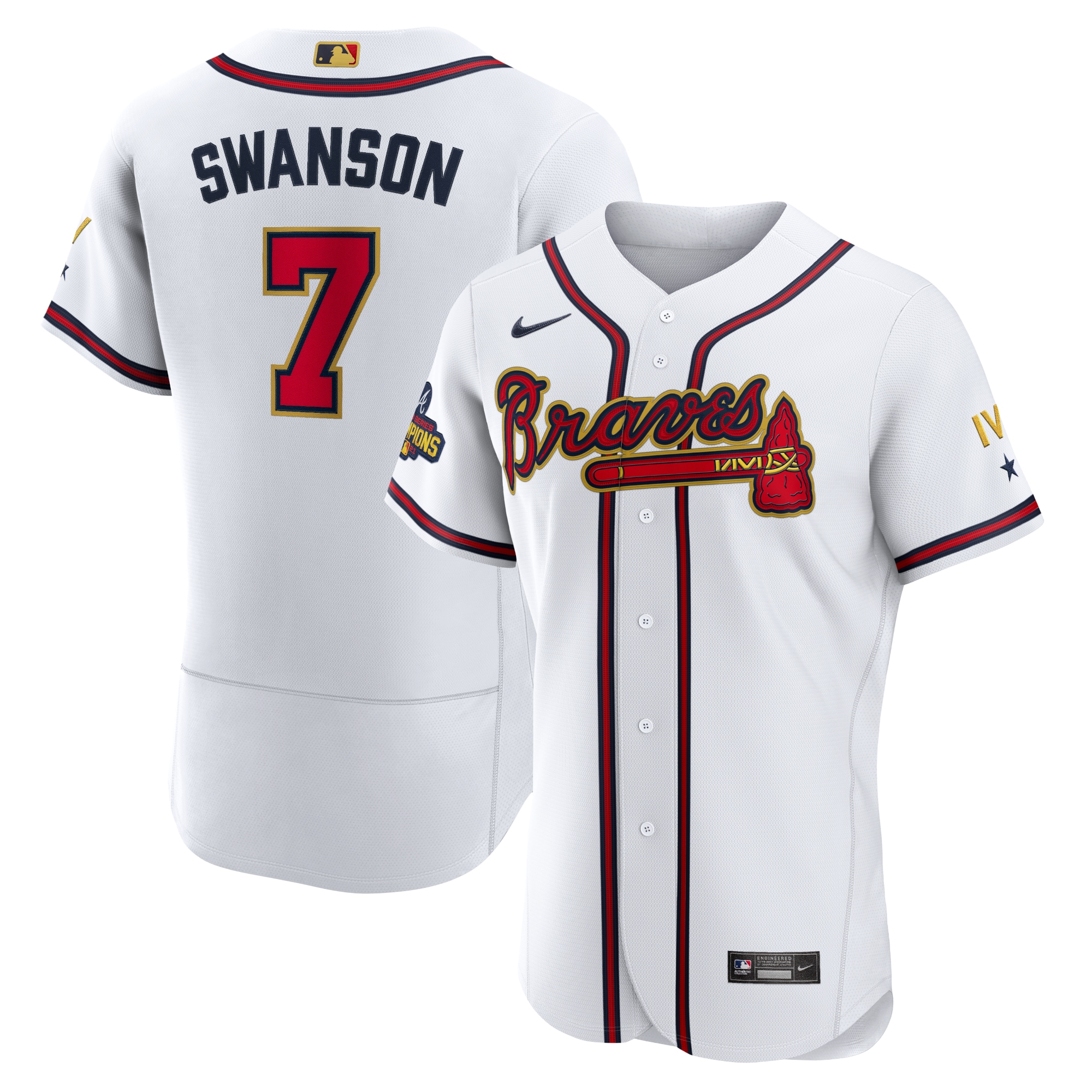 Dansby Swanson Atlanta Braves 2022 Gold Program Authentic Player Jersey - White