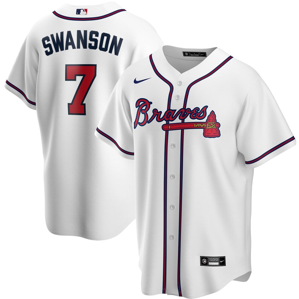 Dansby Swanson Atlanta Braves Home 2020 Player Jersey - White