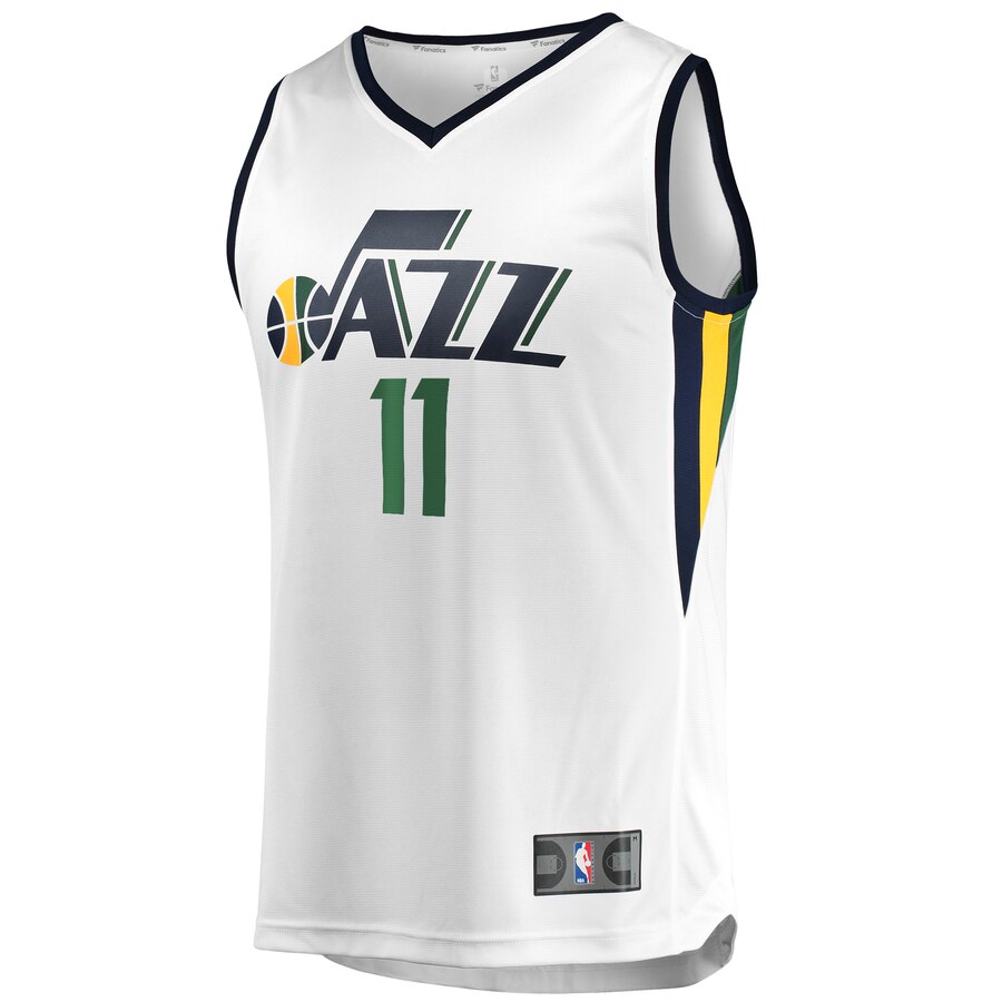 Alternative view of Dante Exum Utah Jazz Fanatics Branded Fast Break Player Jersey – Association Edition – White