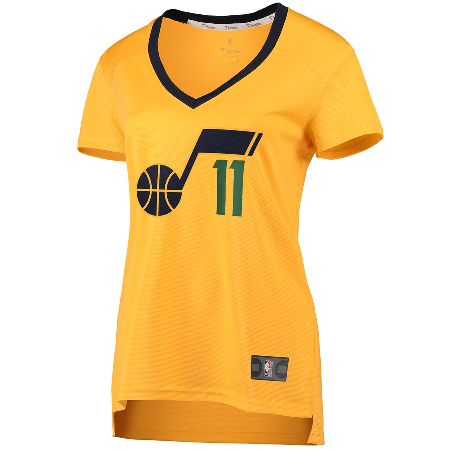 Alternative view of Dante Exum Utah Jazz Fanatics Branded Women's Fast Break Player Jersey - Statement Edition - Gold
