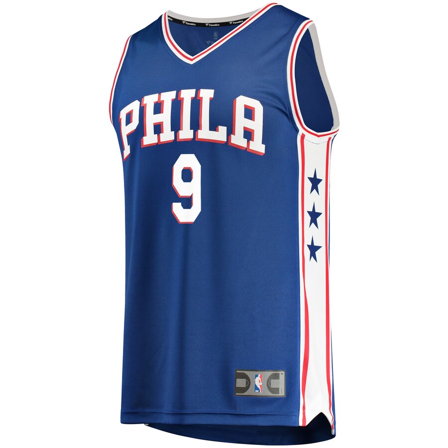 Alternative view of Dario Saric Philadelphia 76ers Fanatics Branded Fast Break Replica Jersey Royal - Icon Edition