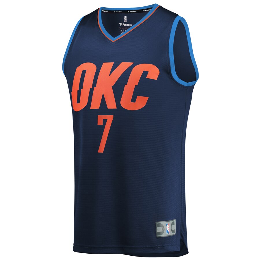 Alternative view of Darius Bazley Oklahoma City Thunder Fanatics Branded Youth Fast Break Replica Jersey Navy - Statement Edition