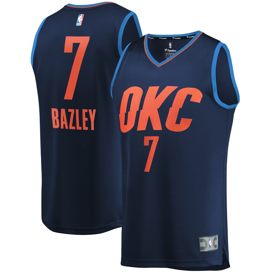 Darius Bazley Oklahoma City Thunder Fanatics Branded Youth Fast Break Replica Jersey Navy - Statement Edition