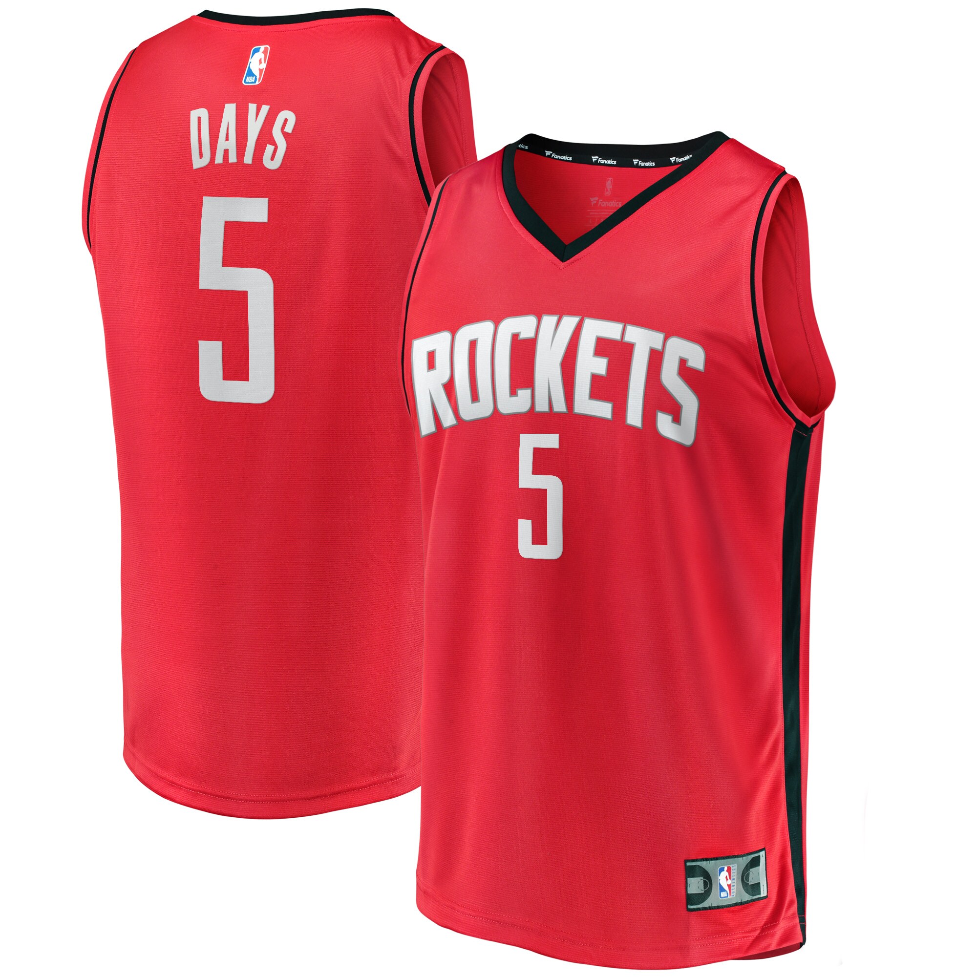Darius Days Houston Rockets Fanatics Youth Fast Break Player Jersey - Icon Edition - Red