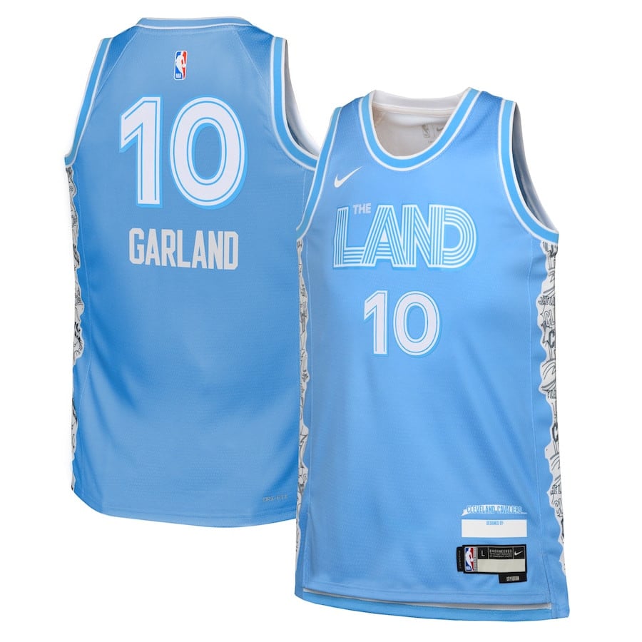 Darius Garland 10 Cleveland Cavaliers 2024/25 Swingman Player YOUTH Jersey - City Edition - Light Blue - JS215